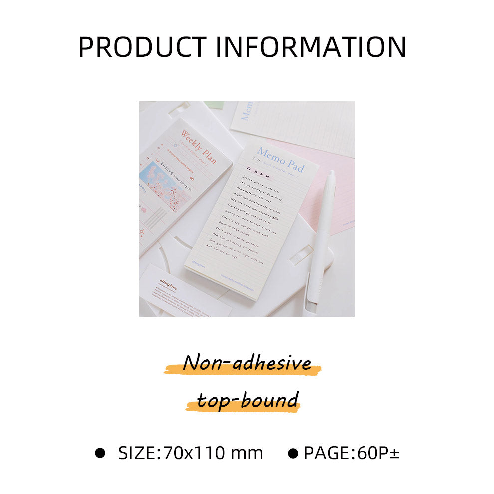 LuLuFun Studio Afterglows Memo Note Pad - 60 Sheets Daily Planner