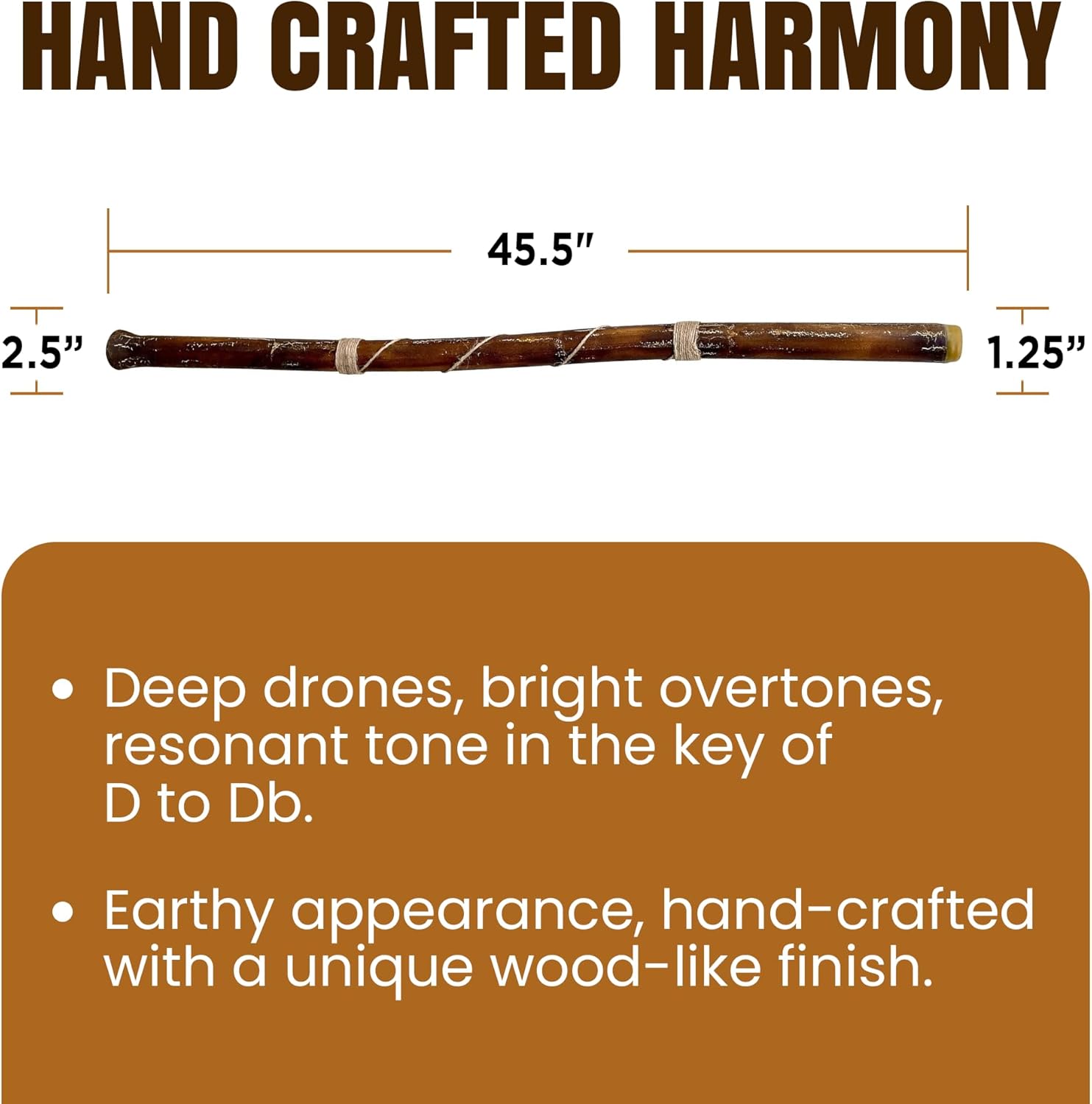 World Percussion USA Modern Didgeridoo – Hand-Fired with Beeswax Mouthpiece