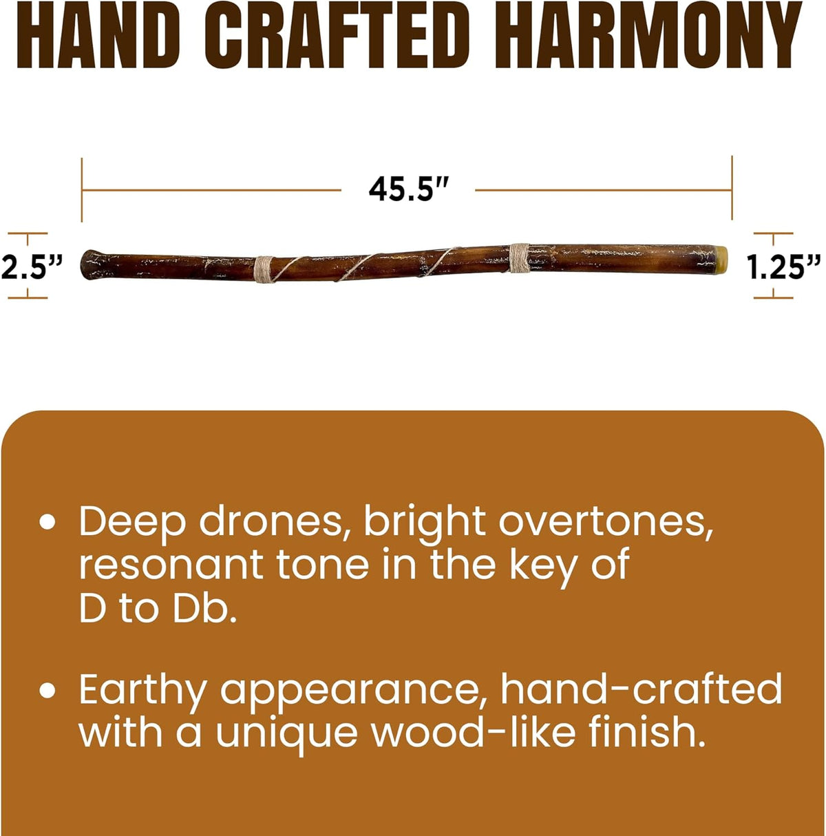 World Percussion USA Modern Didgeridoo – Hand-Fired with Beeswax Mouthpiece
