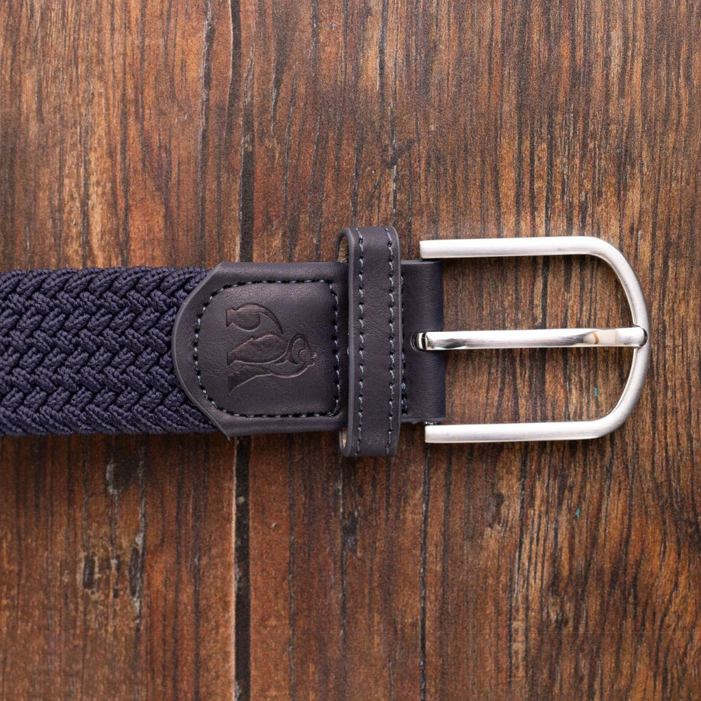 Swole Panda Navy Woven Belt – Recycled Elasticated Sustainable Belt