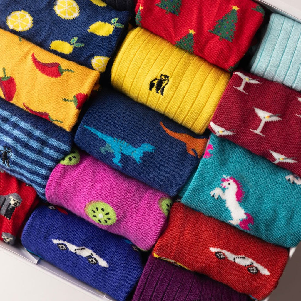 Swole Panda Bamboo Socks Gift Box – 15 Pair Luxury Breathable Set
