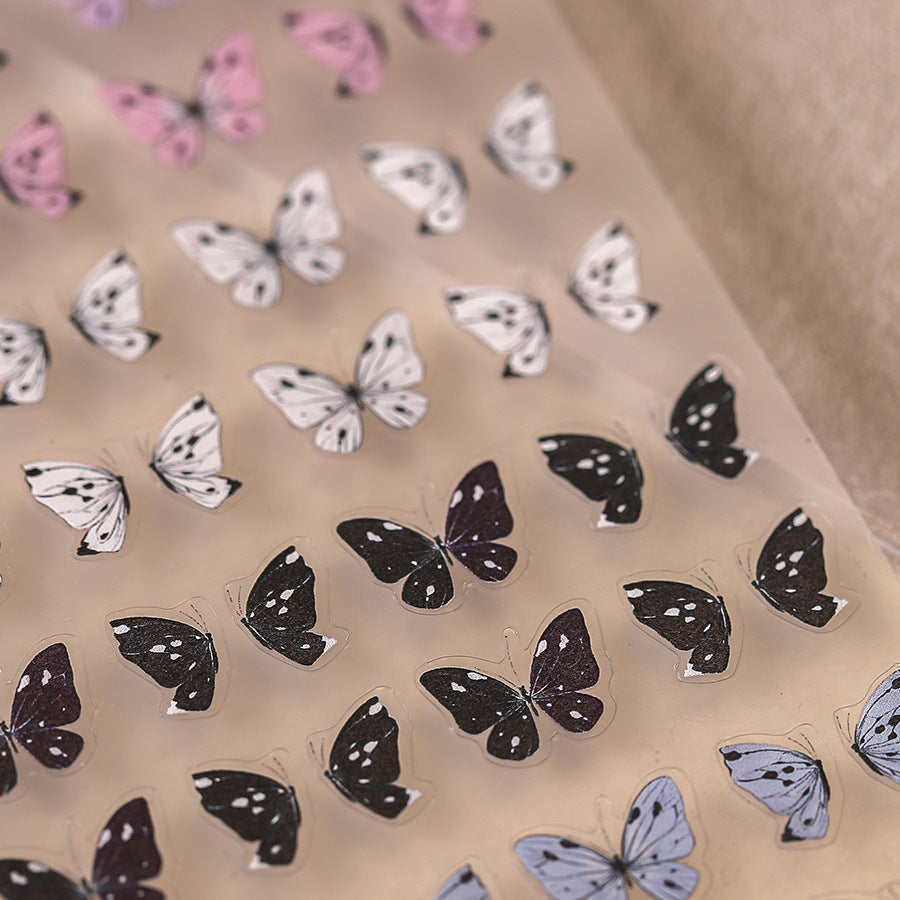 LuLuFun Studio Butterfly Nail Art Stickers – Summer Deco Decals (1 Sheet)