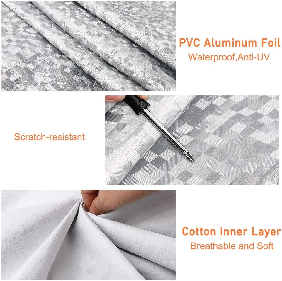 RunSnail Waterproof Half Car Cover | UV & Windproof Sedan Cover, 185"