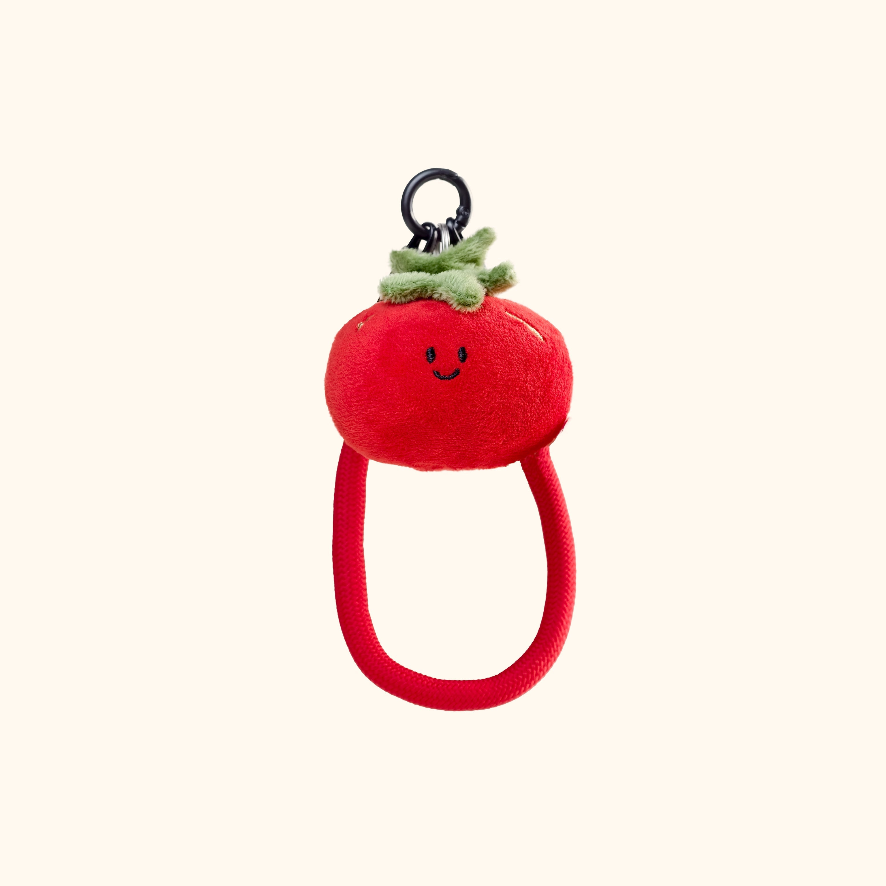 LuLuFun Studio Mini Tomato Plush Bag Charm | Kawaii Food Keychain