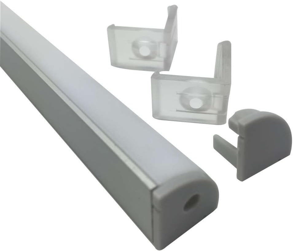 LightingWill V-Shape LED Aluminum Channel 5-Pack | 3.3ft Silver Profile