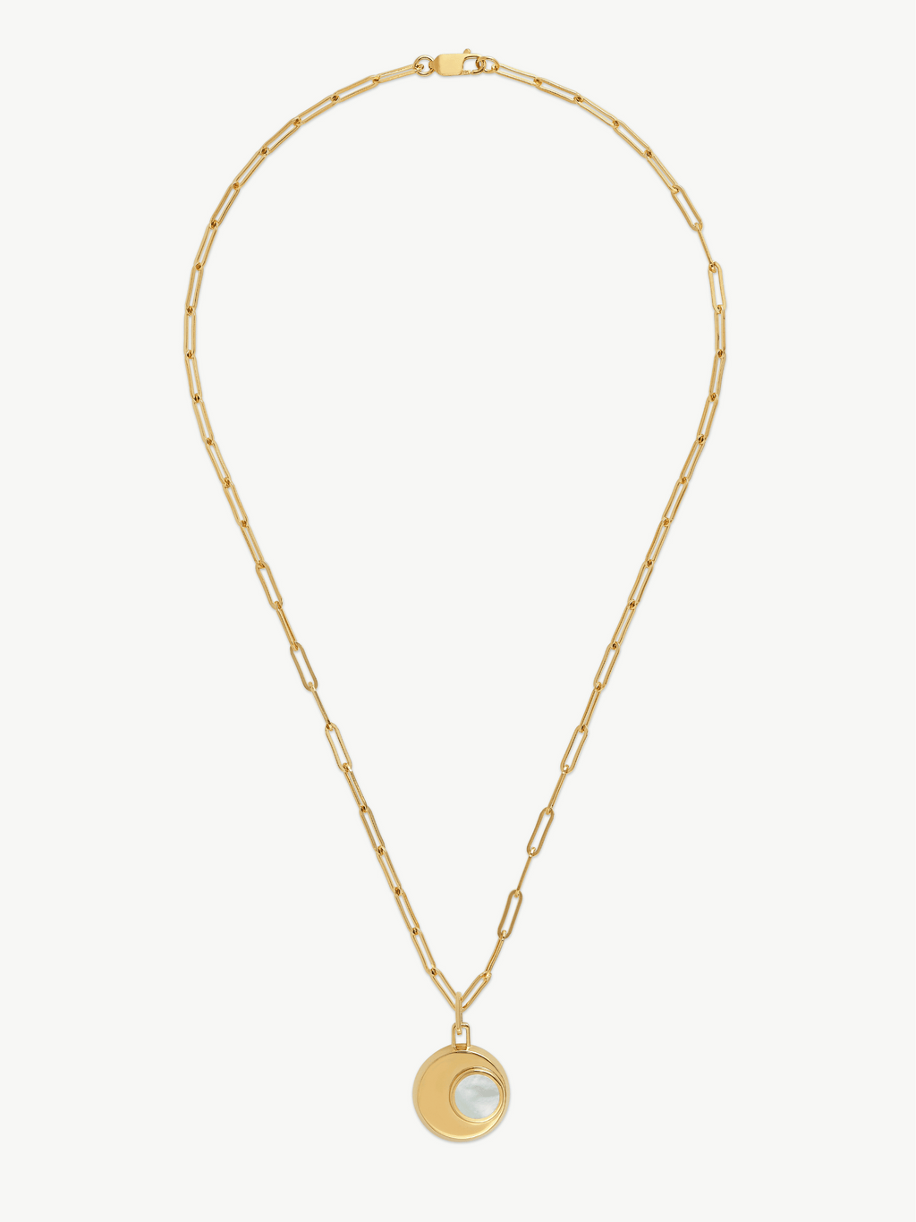 No More Nobody Cressida Mother of Pearl Moon Necklace - 18k Gold Plated