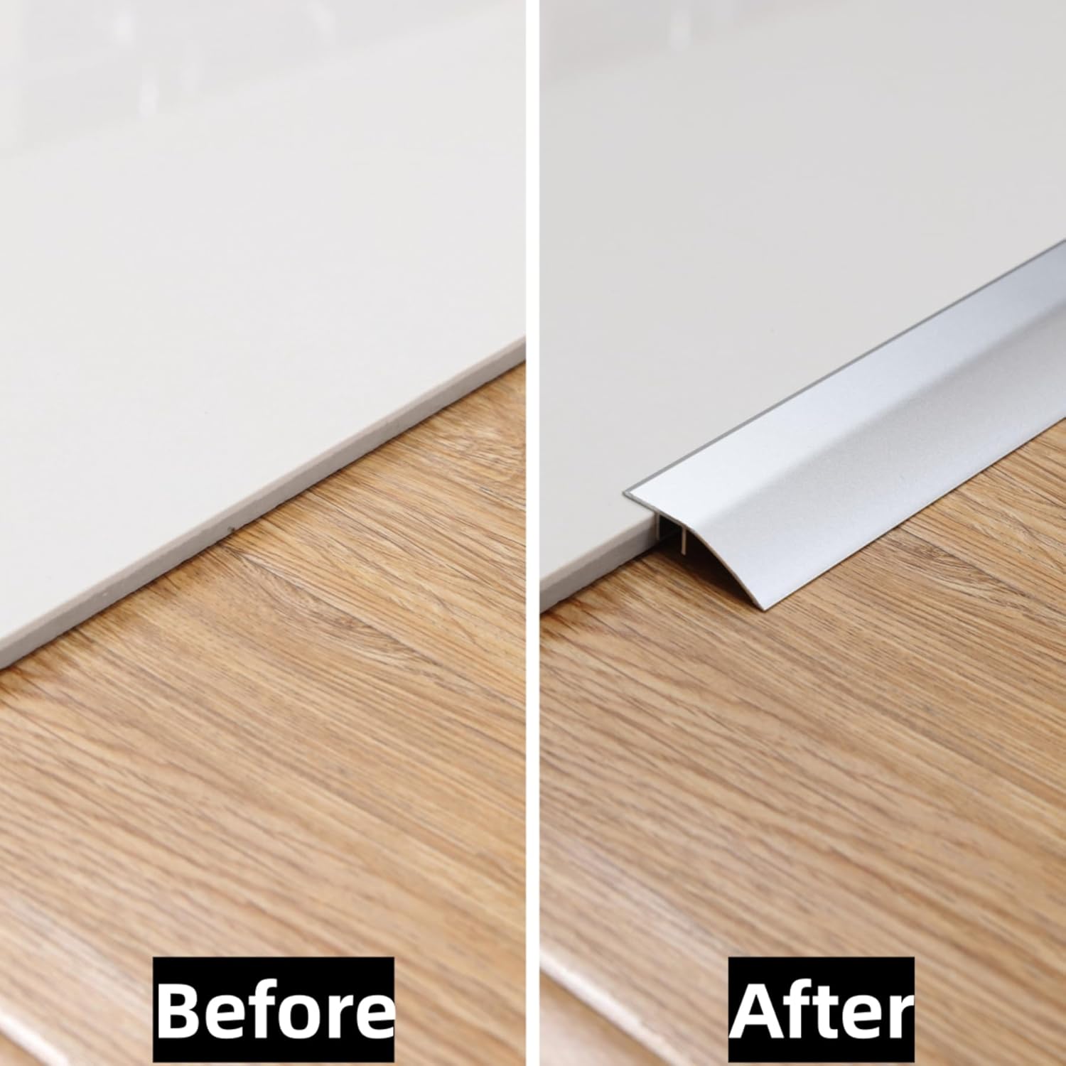 Massive Discounts Aluminum Floor Transition Strip – Matte Silver 0.9m