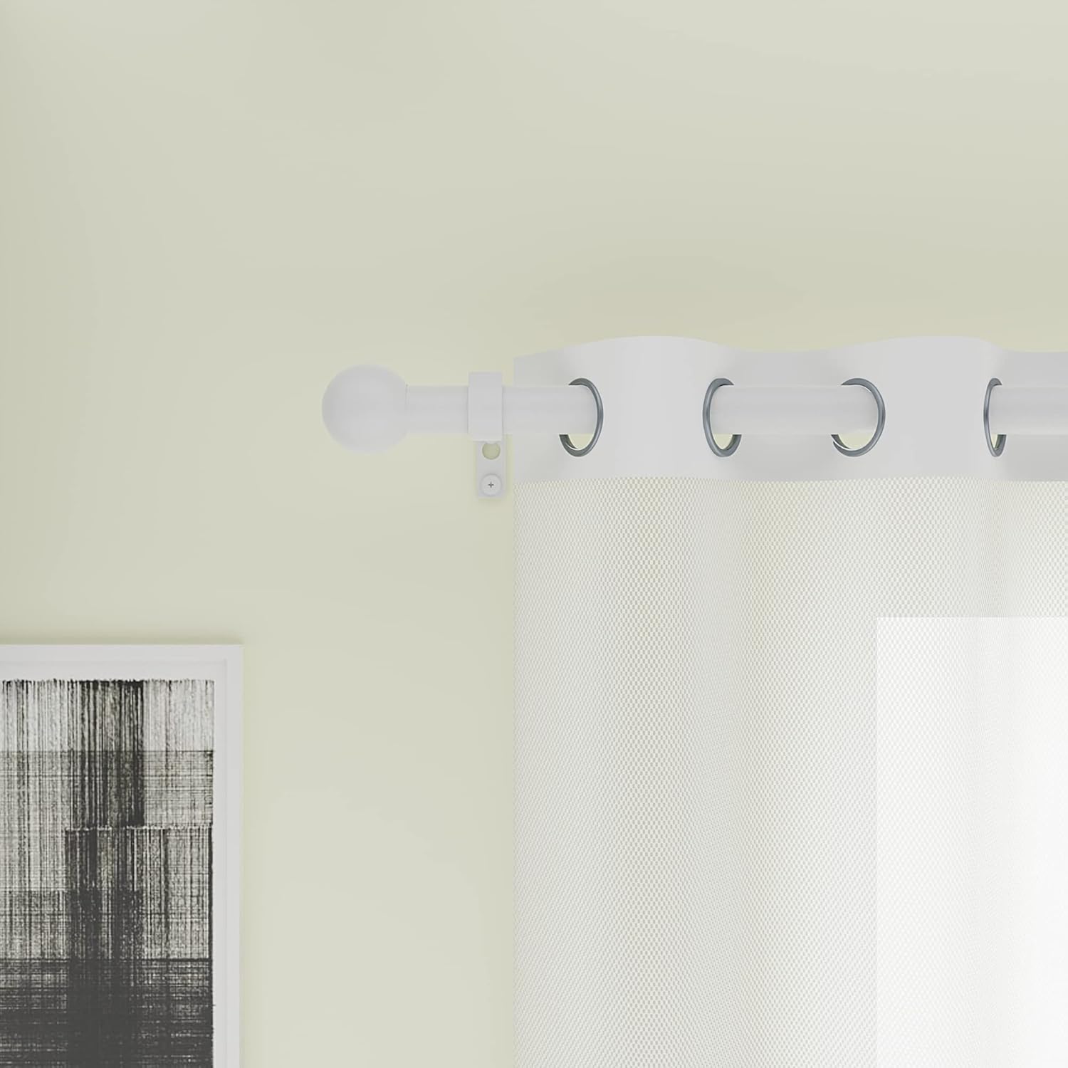 Massive Discounts White Extendable Curtain Pole Set | 120–210cm Metal Rod