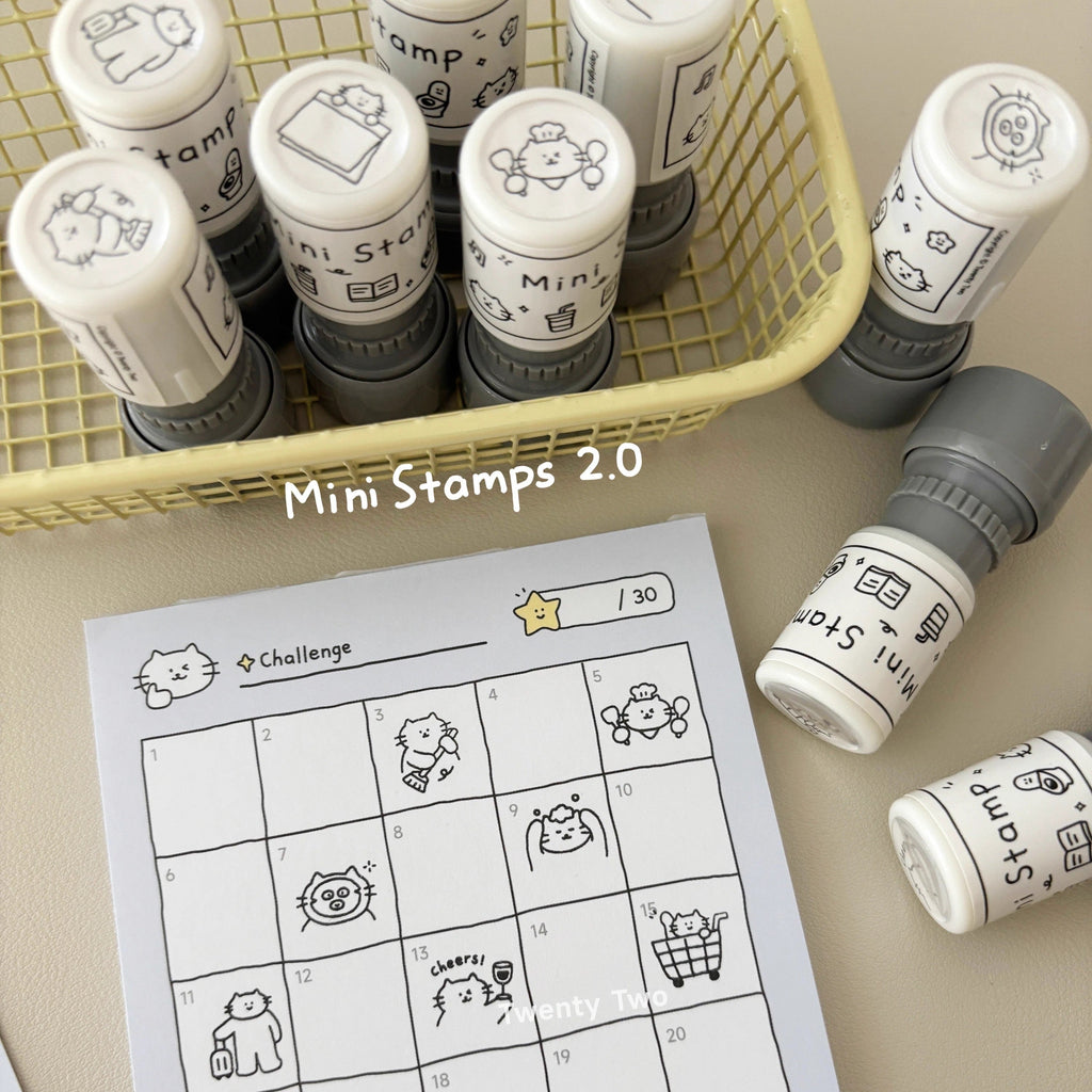 LuLuFun Studio Mini Portable Self-Inking Photosensitive Round Stamp