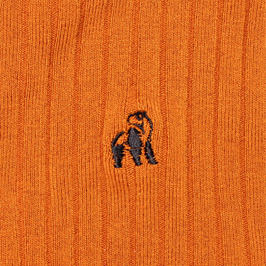 Swole Panda Burnt Orange Bamboo Socks – Ribbed Sustainable Hosiery