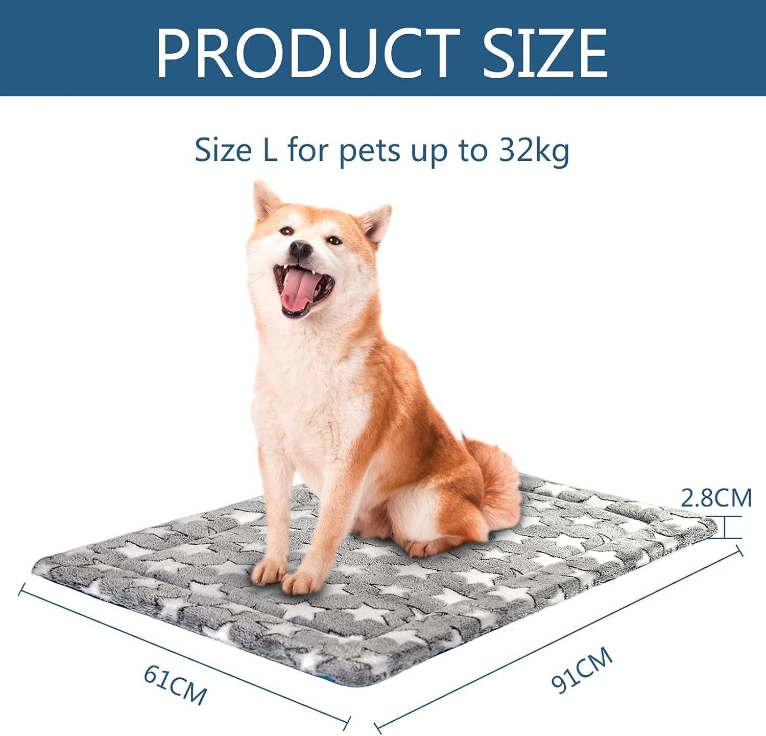 KROSER Reversible Dog Crate Mat | Washable Foam Pet Bed - 91x61cm