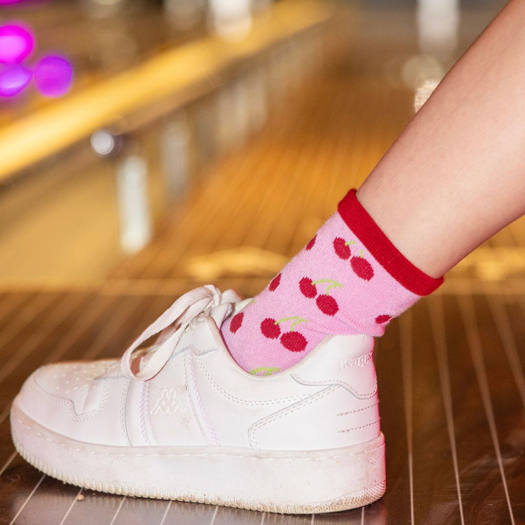 Swole Panda Children's Cherry Bamboo Socks – Seamless & Breathable