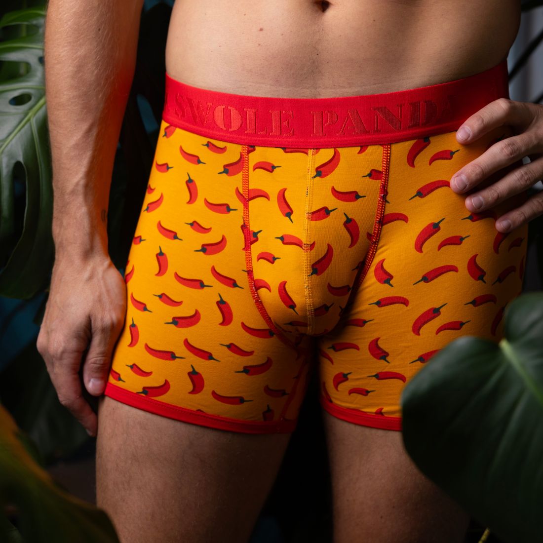 Swole Panda Chillies Bamboo Boxers – Breathable Anti-Chafe Underwear