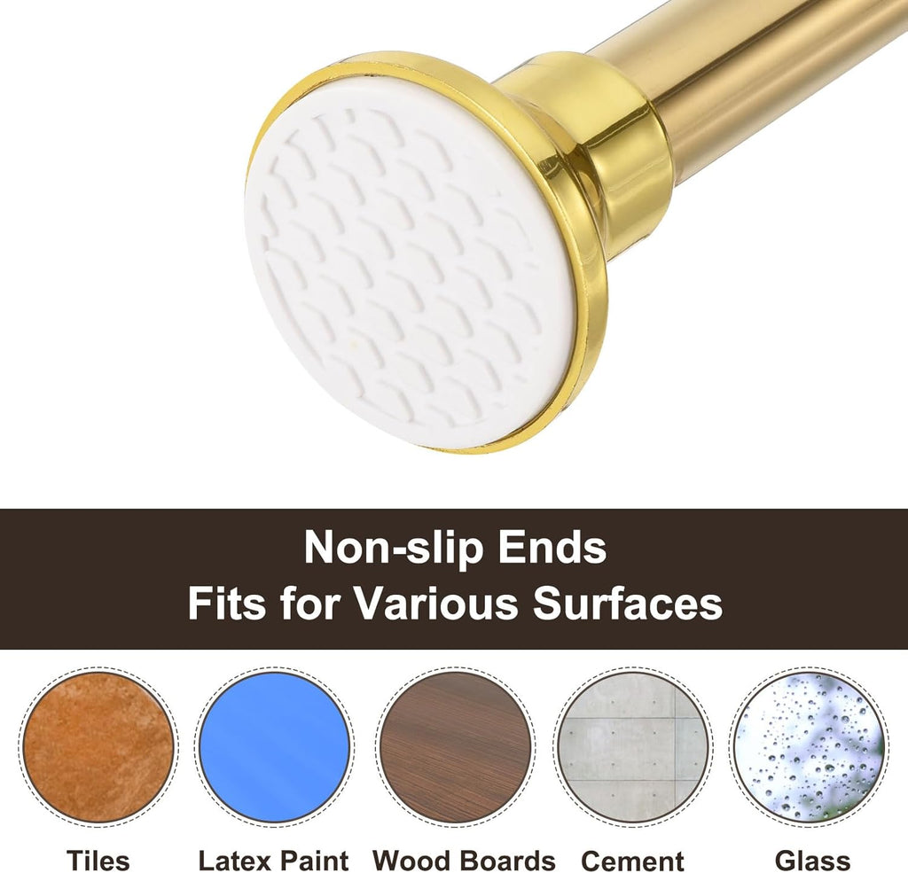 Massive Discounts Gold Stainless Steel Tension Shower Curtain Rod | 70-120cm
