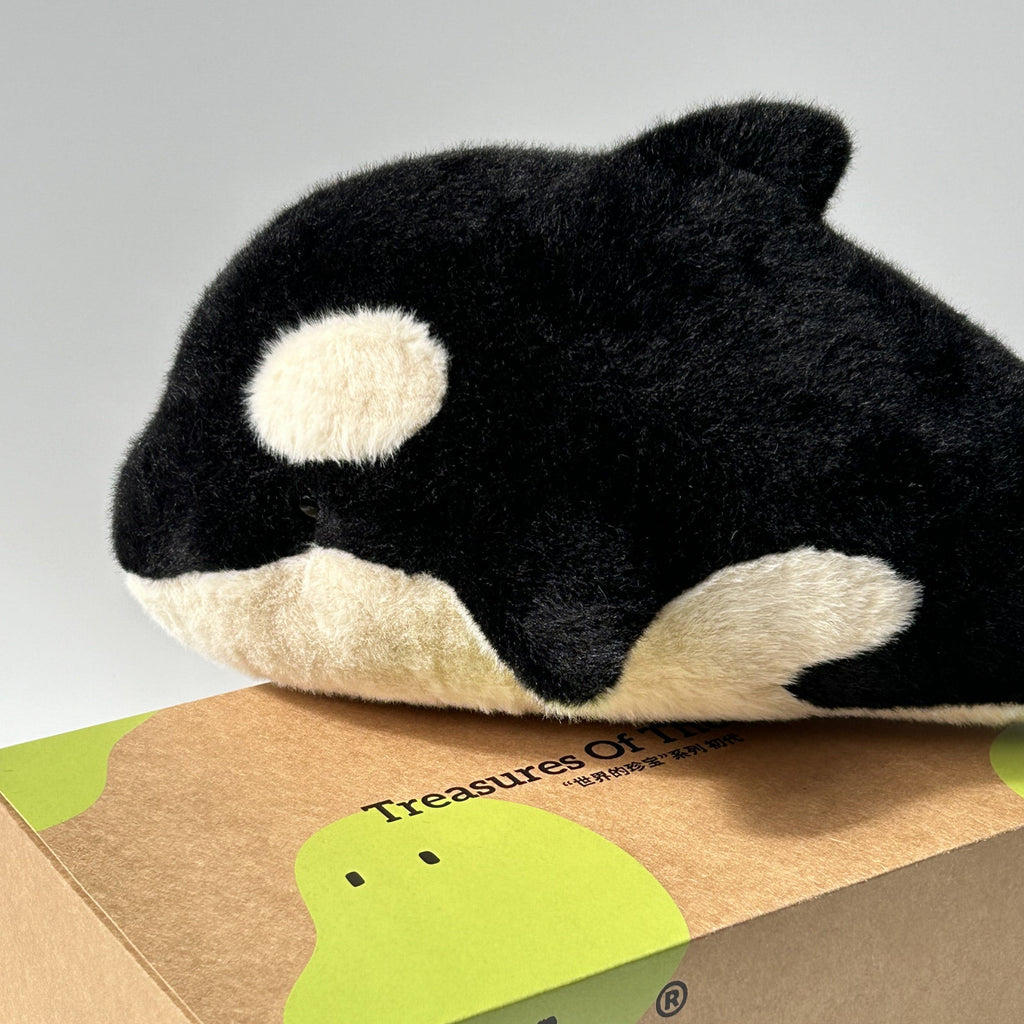 LuLuFun Studio Orca Whale Plush Toy – Soft Stuffed Animal Marine Gift