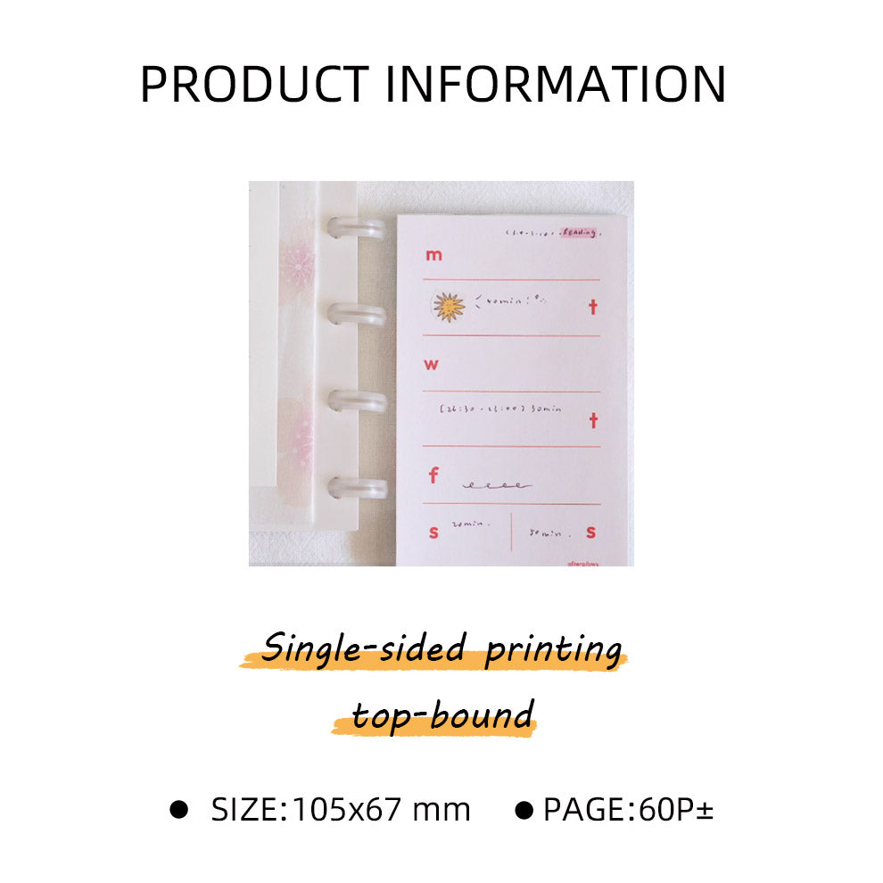 LuLuFun Studio Weekly Plan Memo Note Pad - 60 Sheets Stationery