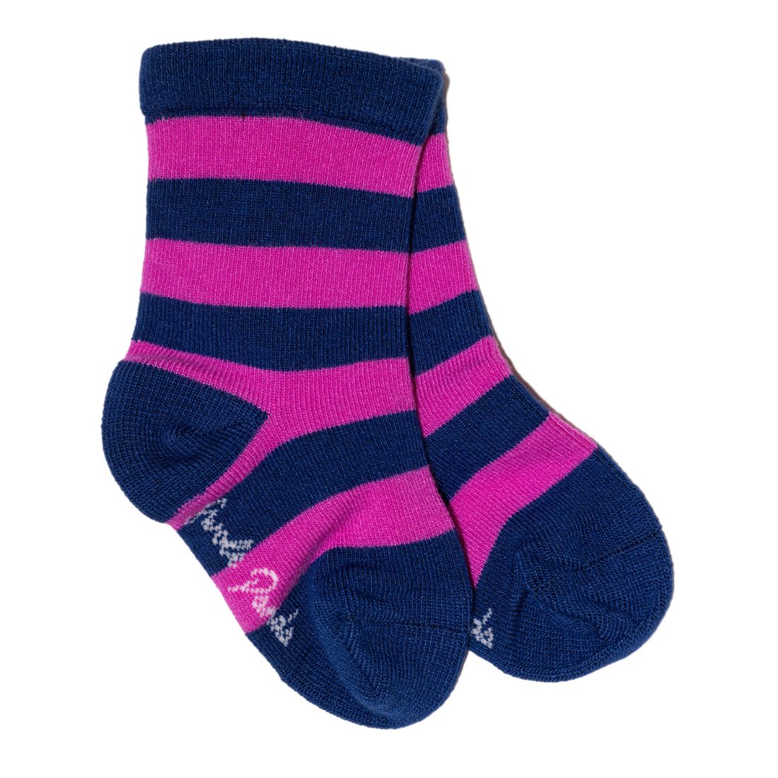 Swole Panda Children's Pink Stripe Bamboo Socks – Seamless & Breathable