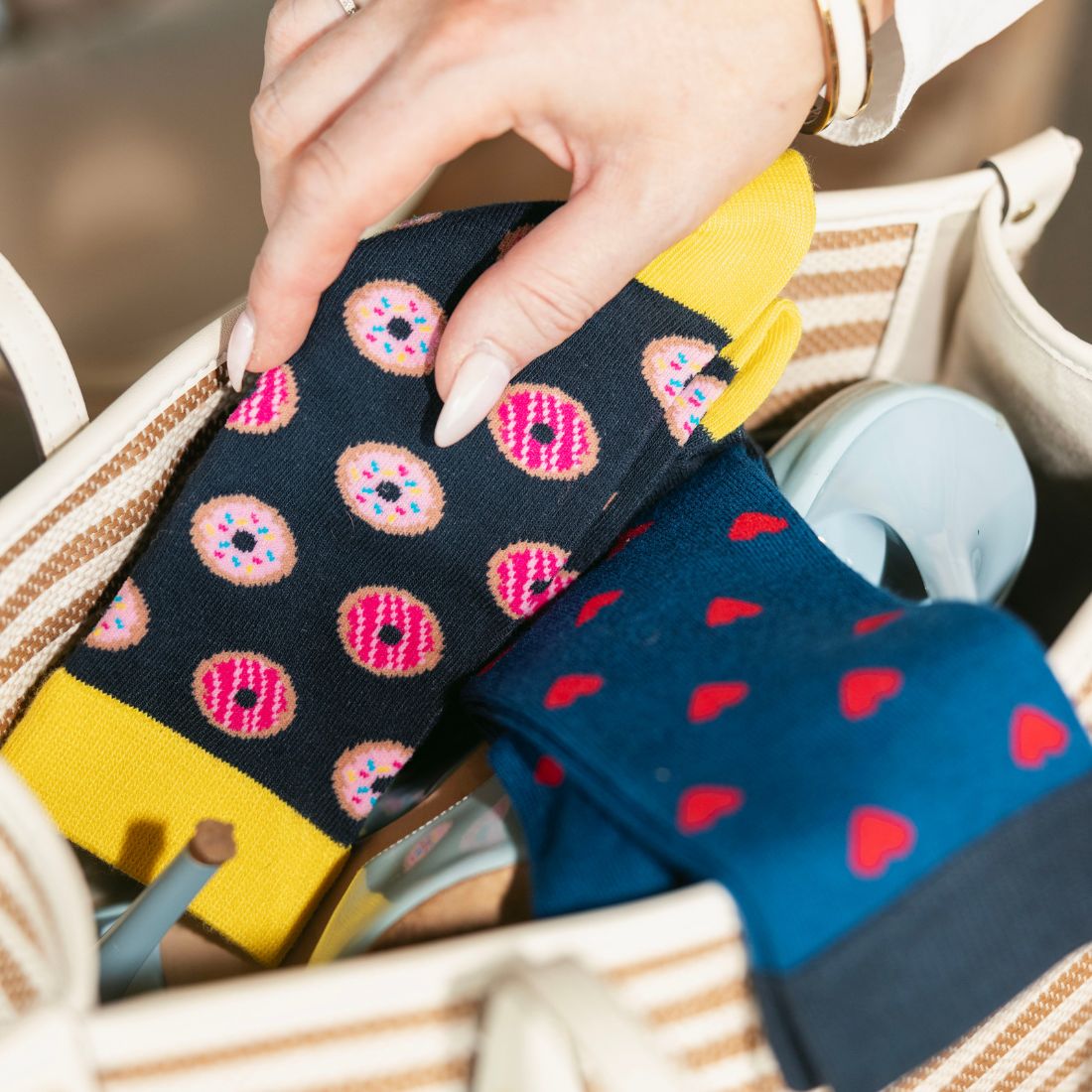 Swole Panda Doughnut Bamboo Socks – Soft & Sustainable Novelty Socks