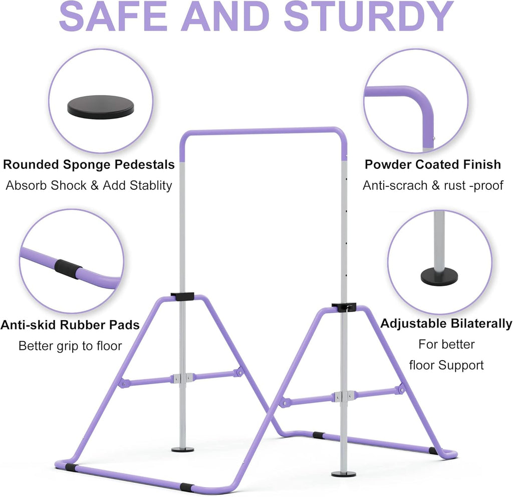 GYMMAGE Junior Kip Bar – Adjustable Gymnastics Training Bar for Kids