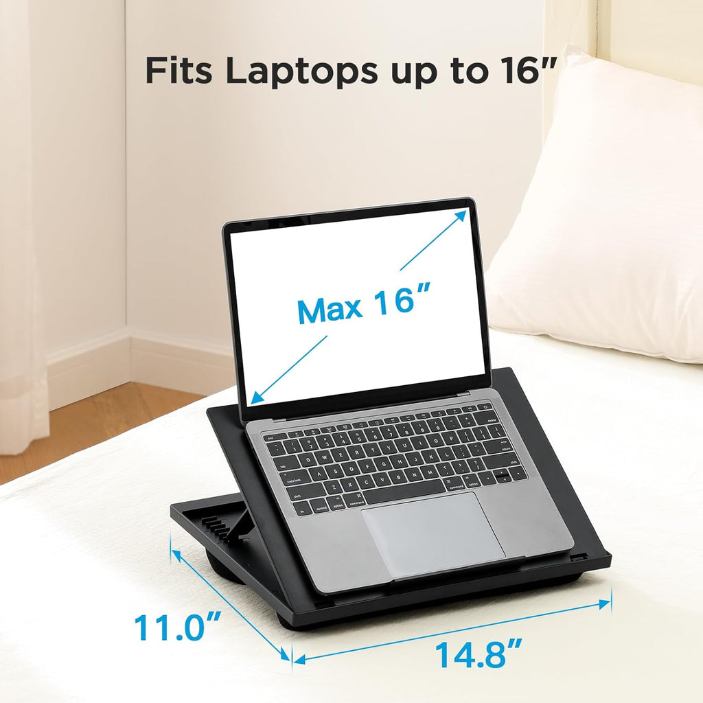 HUANUO Lap Desk – Adjustable Laptop Tray with Cushion for 15.6" Laptops