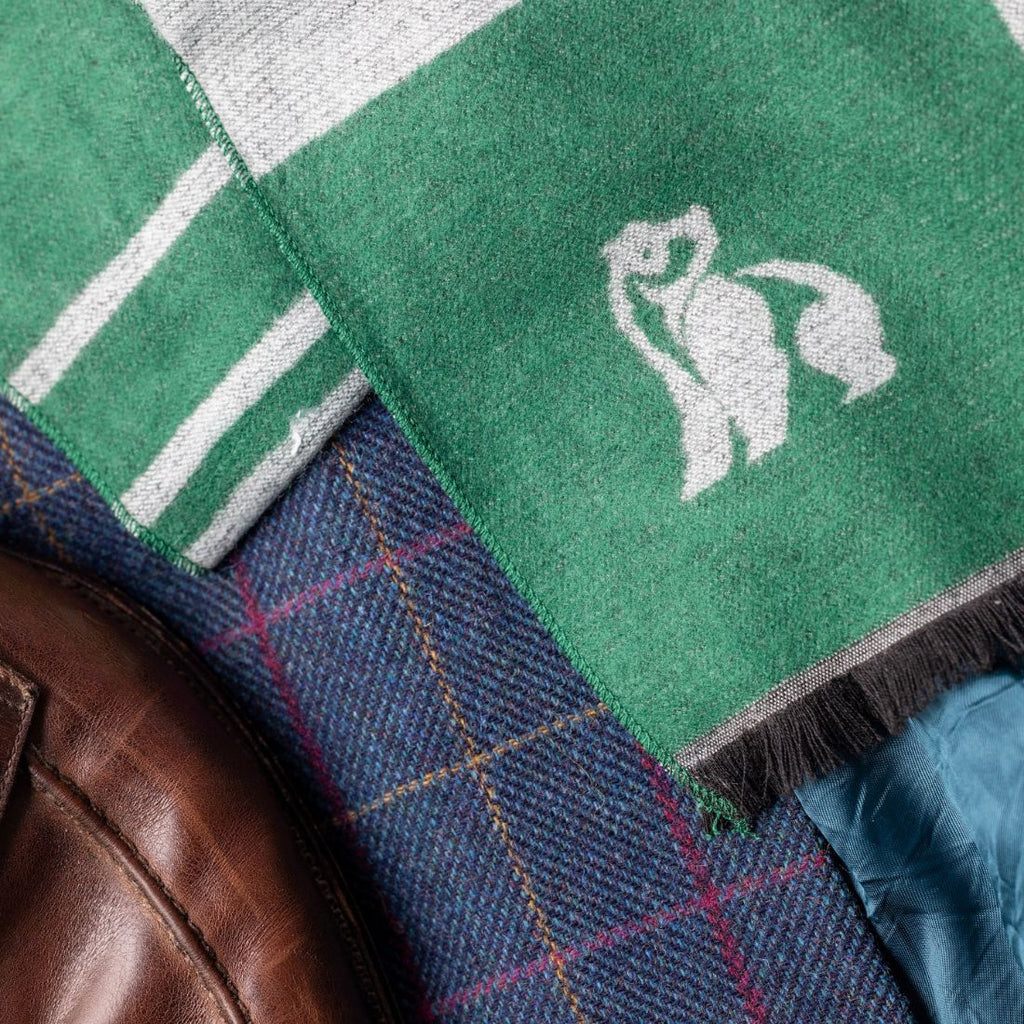 Swole Panda Green Check Bamboo Scarf – Sustainable & Breathable