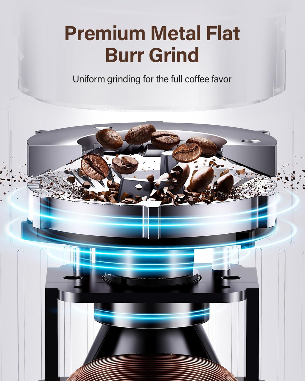 Shardor Electric Burr Coffee Grinder – 25 Grind Settings | Black