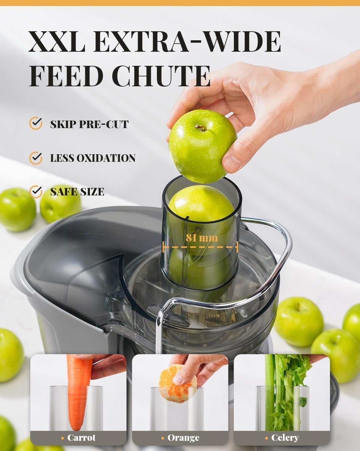 GDOR 1200W Centrifugal Juicer | 2L Whole Fruit Juice Machine