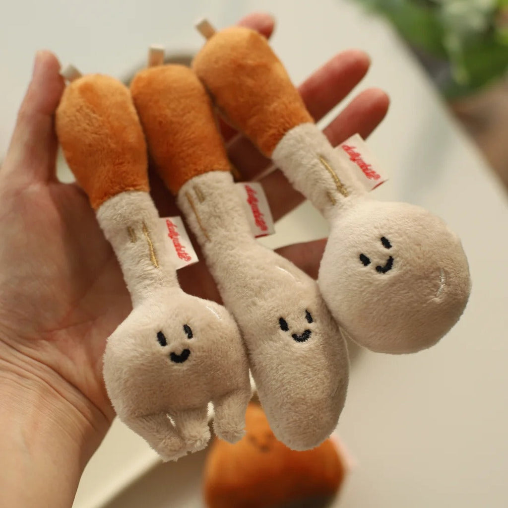 Plush Spoon and Fork Charm Keychain by LuLuFun Studio – Cute Bag Decor