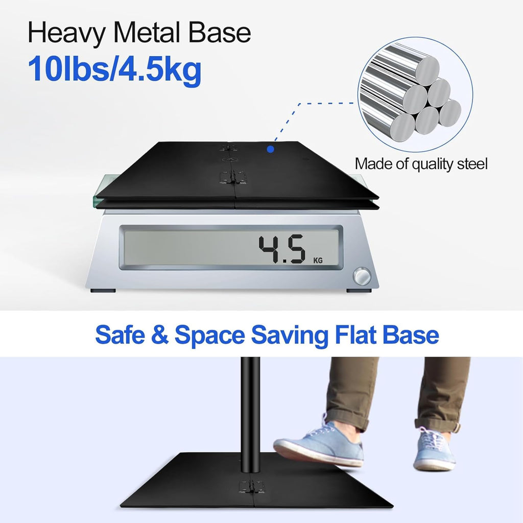 EMART Heavy Duty Backdrop Stand - 3x3m Adjustable Steel Background Frame