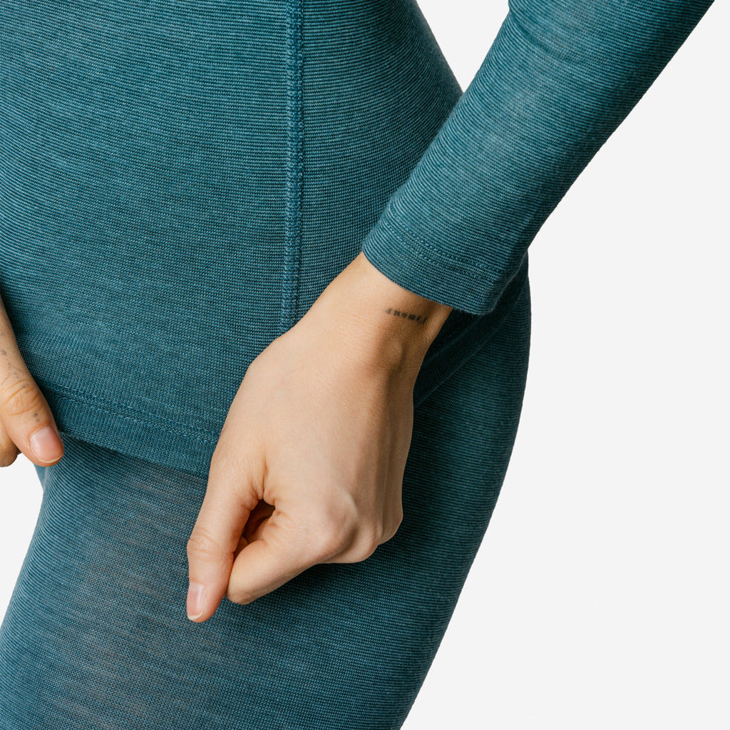 Wool & Organic Cotton Long Sleeve T-shirt: Womens