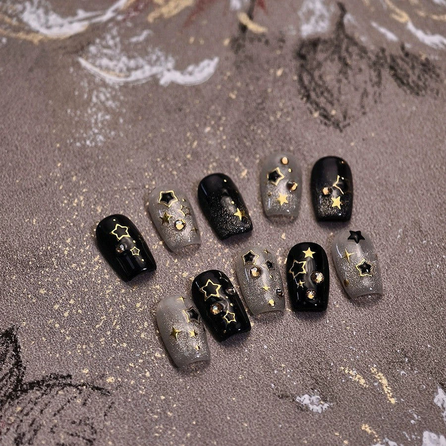 LuLuFun Studio Gold Star Nail Deco Stickers - Ultra-Thin DIY Nail Art