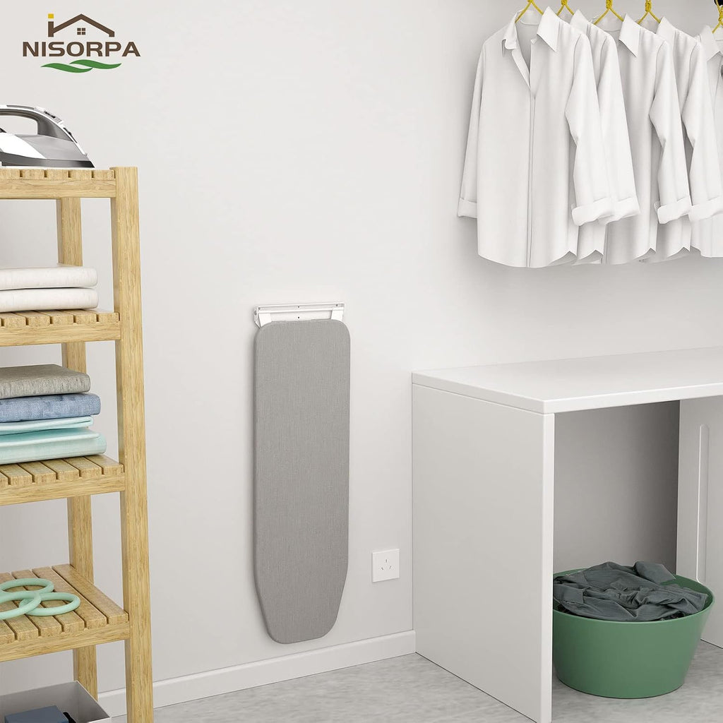 Nisorpa Wall Mounted Ironing Board – Fold Down Space Saving Metal