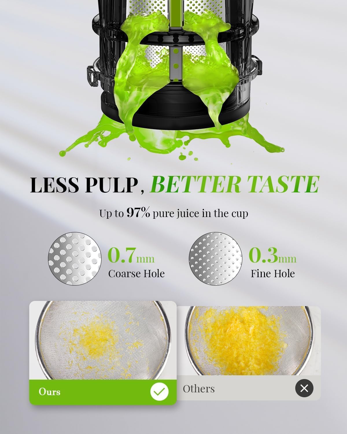 Kidisle Compact Cold Press Juicer – Slow Masticating Machine, 600ml