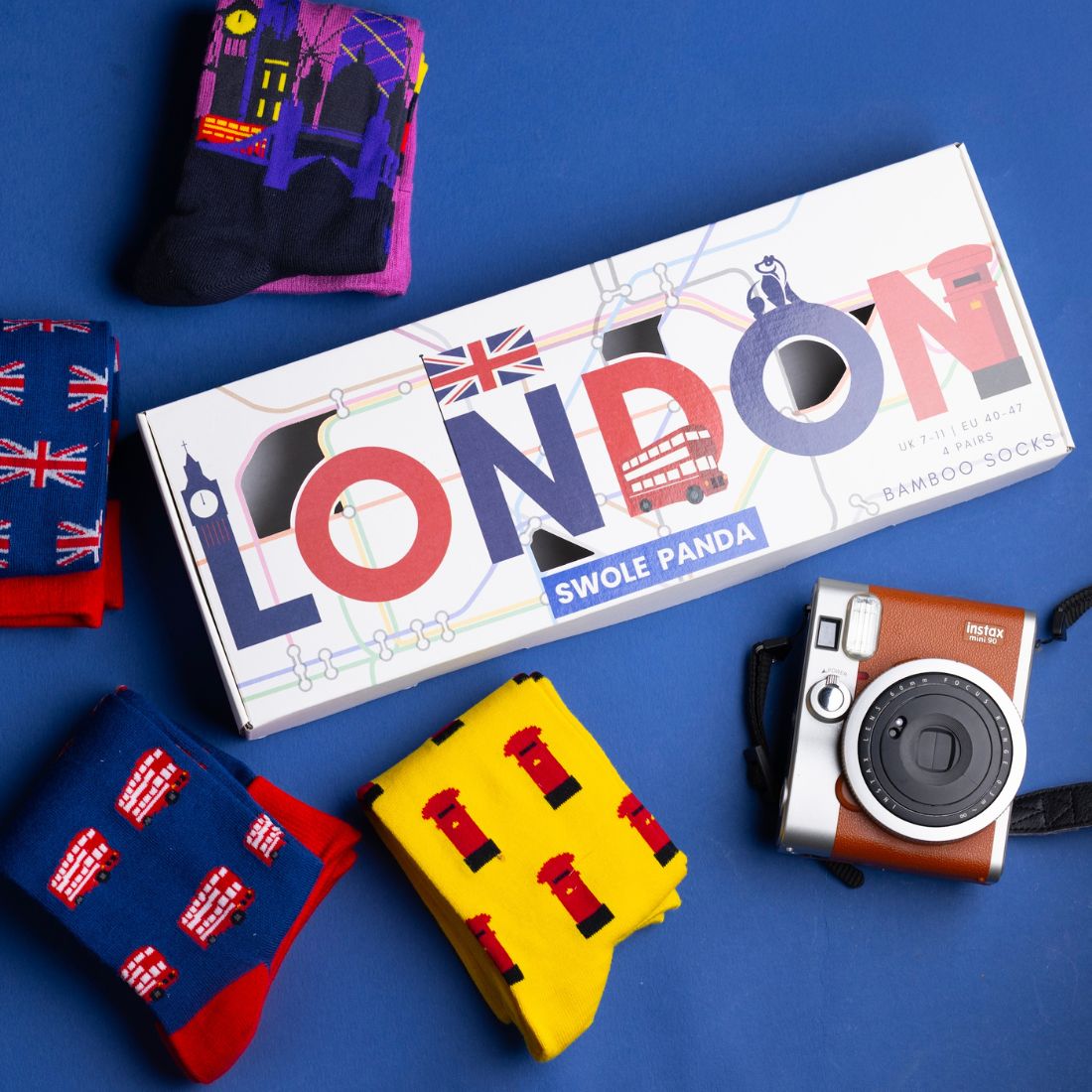 Swole Panda London Bamboo Socks Gift Box – 4 Pair Men's Luxury Set