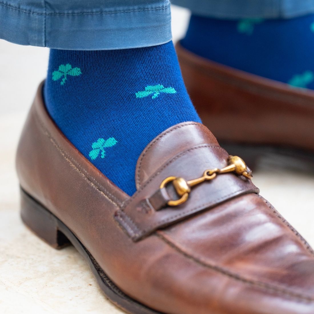 Swole Panda Clover Bamboo Socks – Breathable Patterned Dress Socks