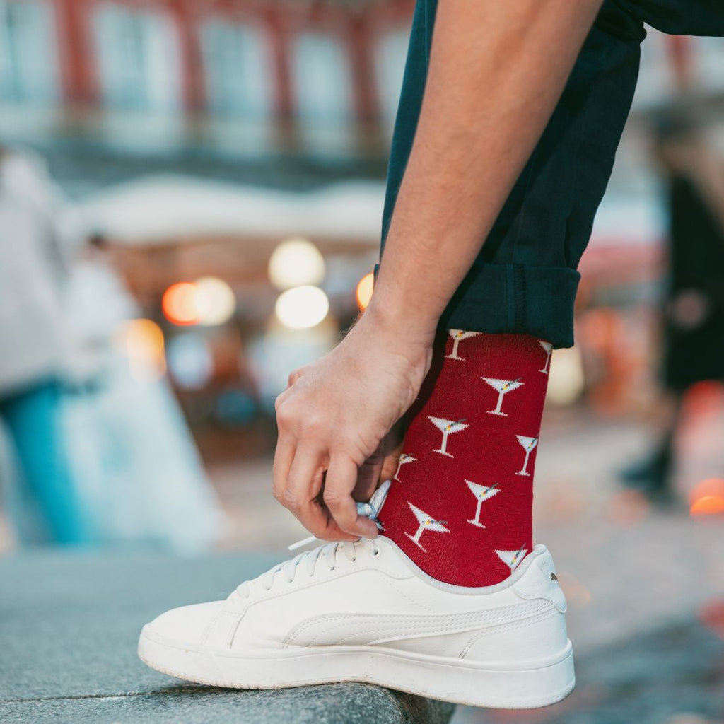 Swole Panda Martini Bamboo Socks – Sustainable Novelty Cocktail Socks
