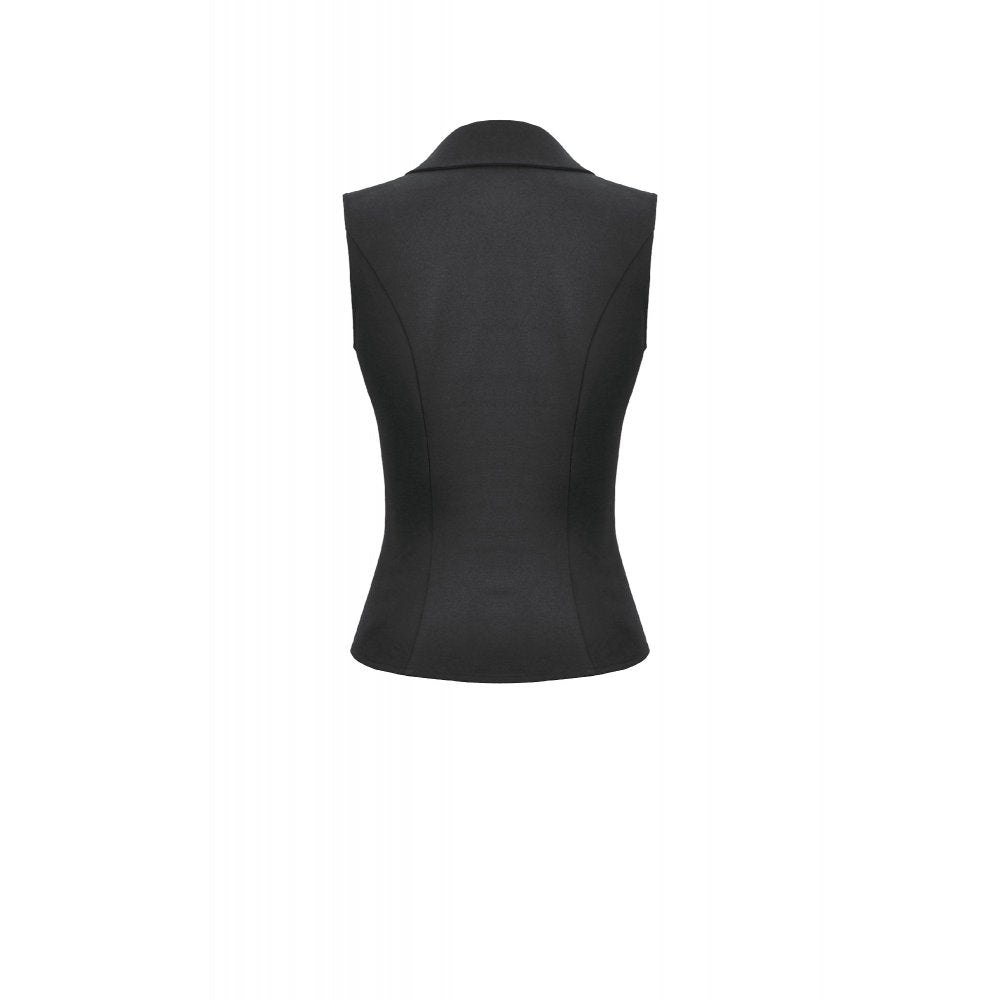Dark in Love Punk Studded Lace-Up Corset Vest – Black Gothic Top