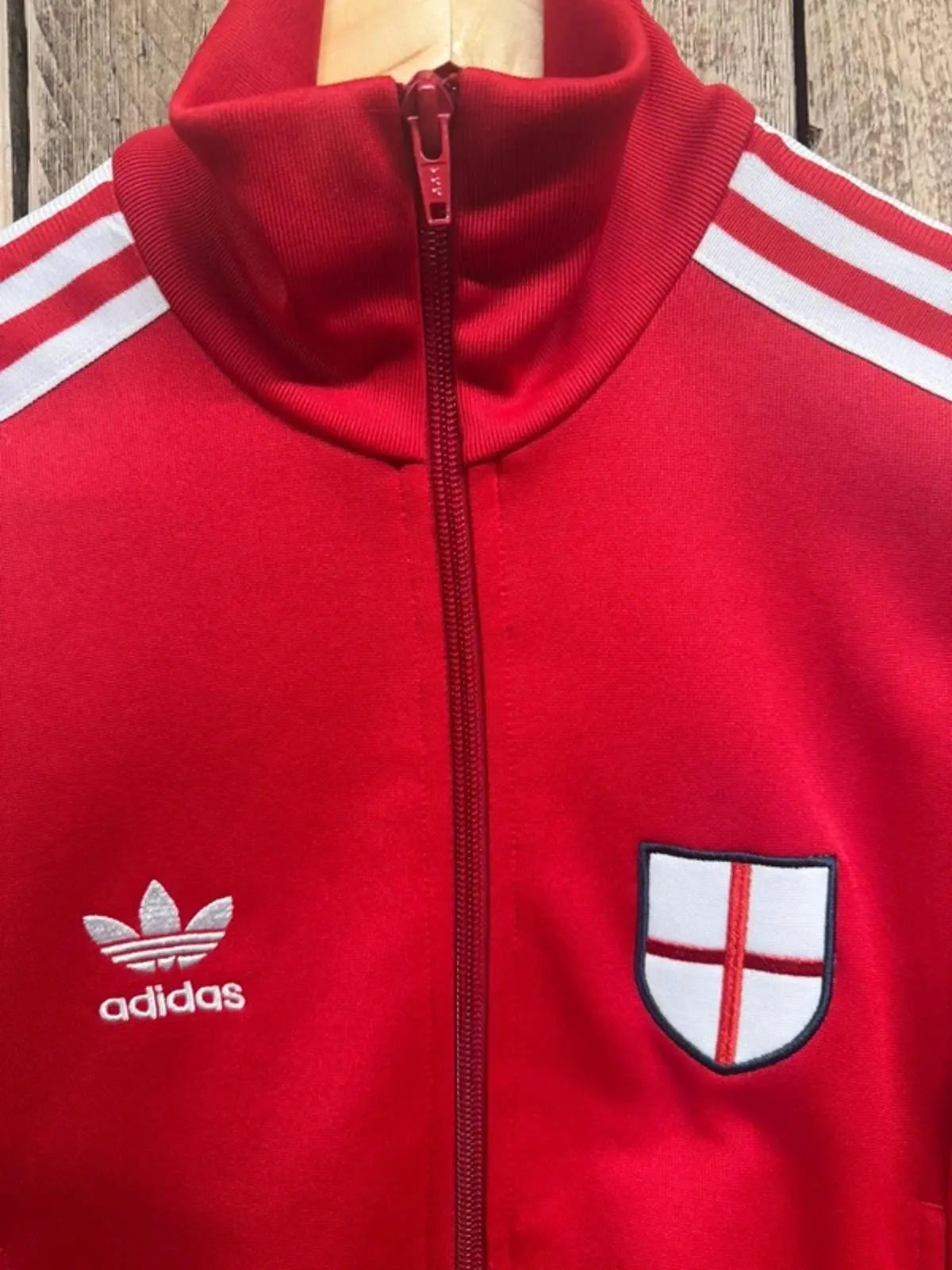 Vintage Adidas Originals womens England Tracksuit Top size 10 #42