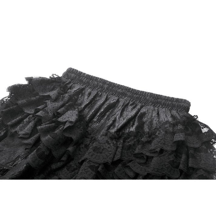 Dark in Love Rosalie Baroque Lace Gothic Bloomers – Black Frill