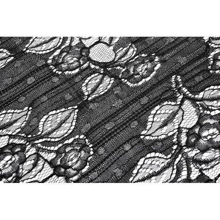 Dark in Love Belladonna Black Tiered Lace High-Low Goth Skirt