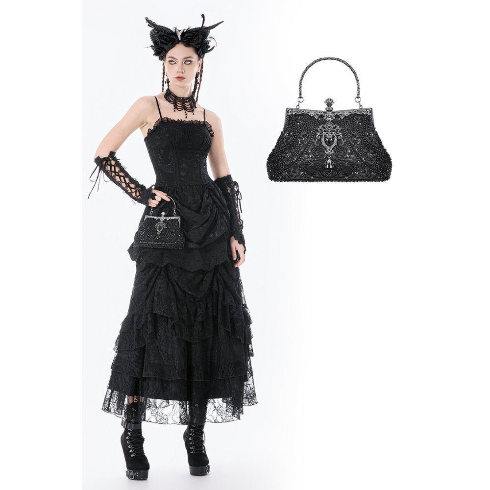 Dark In Love Celestine Gilded Evening Bag – Beaded Gothic Vintage Style