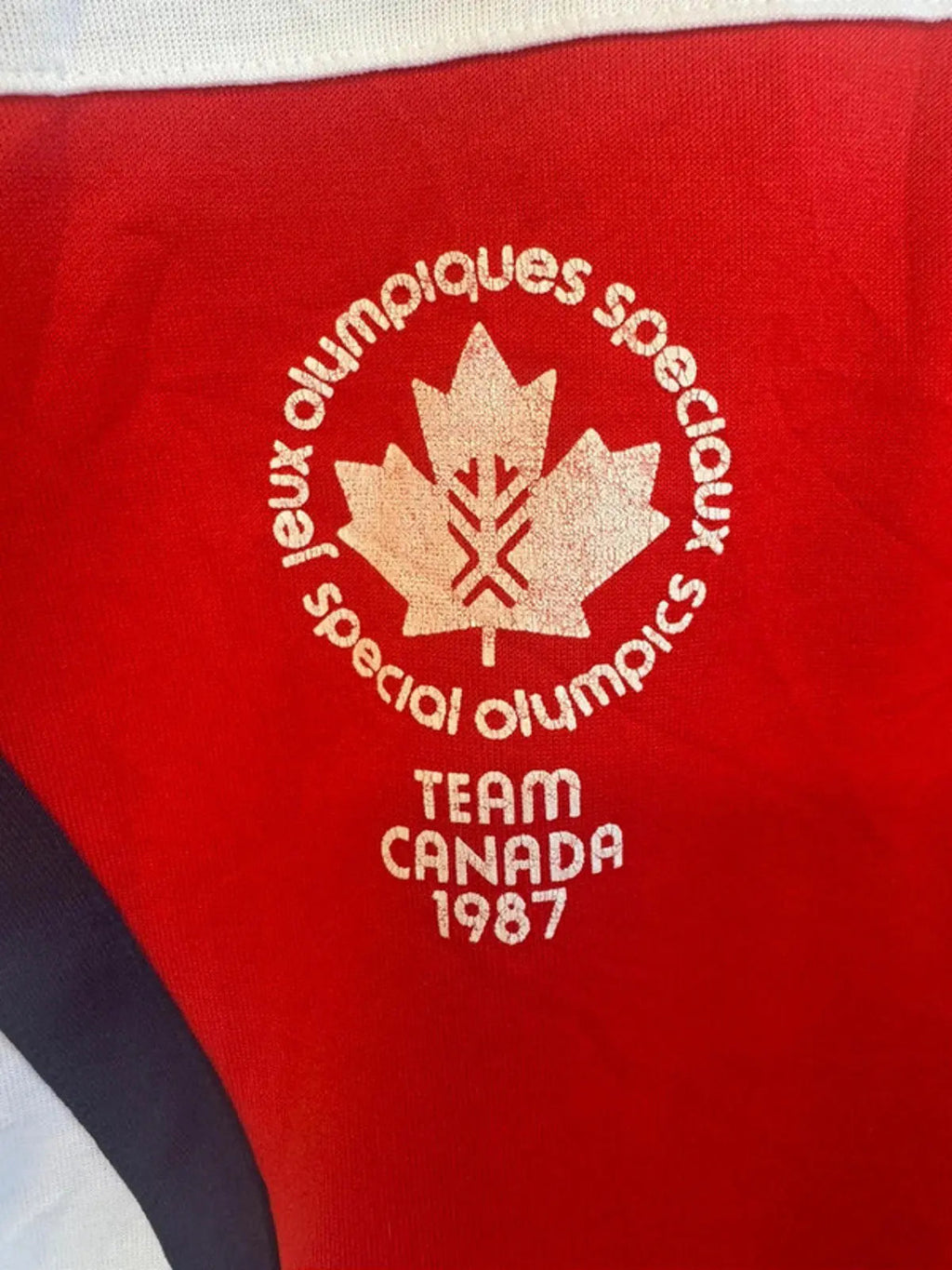 Original Vintage 1987 Adidas Tracksuit Top Team Canada Special Olympics Rare