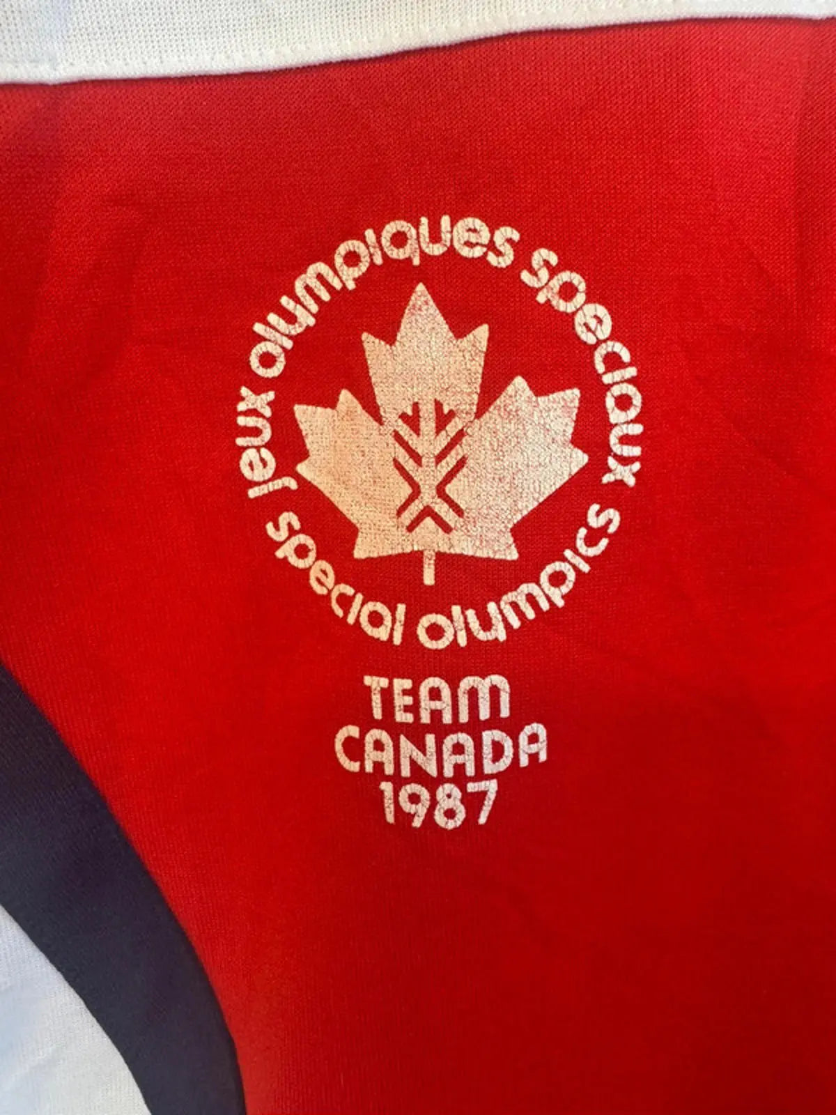 Original Vintage 1987 Adidas Tracksuit Top Team Canada Special Olympics Rare