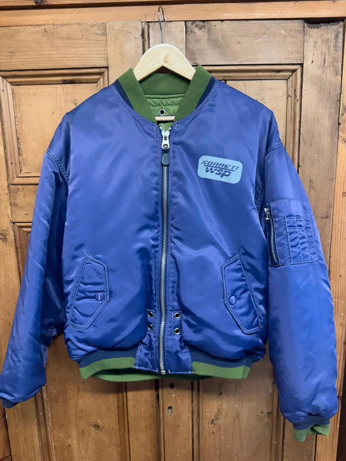 Original 90s Sonneti Bomber Jacket Reversible Rave Coat Unisex Men’s Womens
