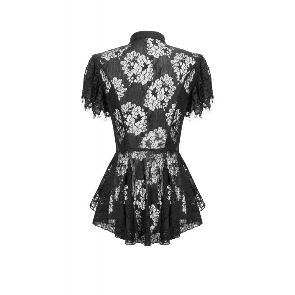 Dark in Love Ophelia Black Lace Corset Top – Victorian Goth Style