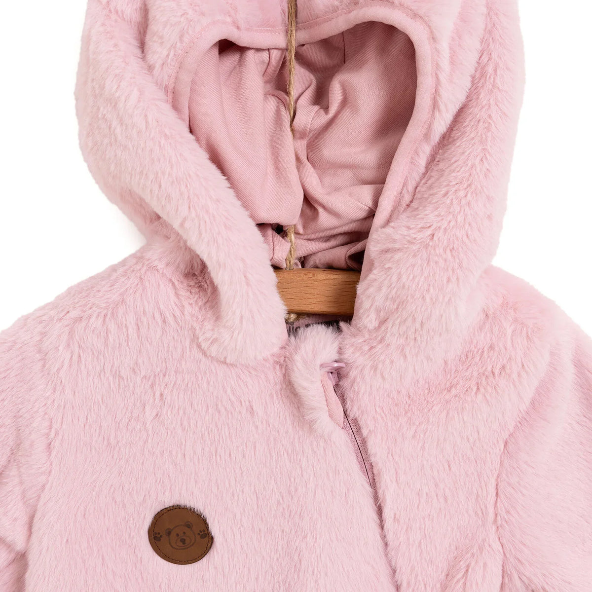 HelloBaby Newborn Girl Plush Footed Jumpsuit - Pink