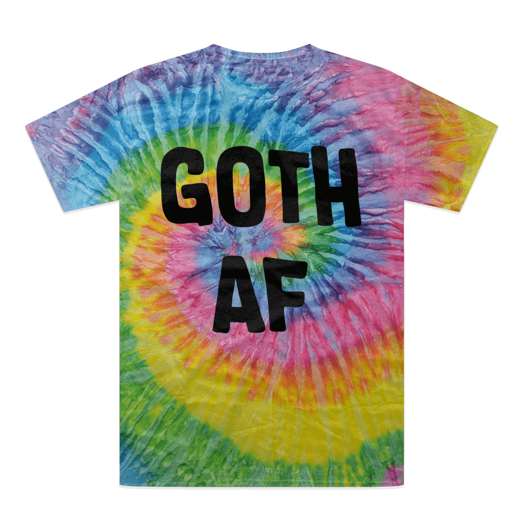 Gothic Attitude Goth AF Tie-Dye T-Shirt | 100% Cotton Unisex Tee