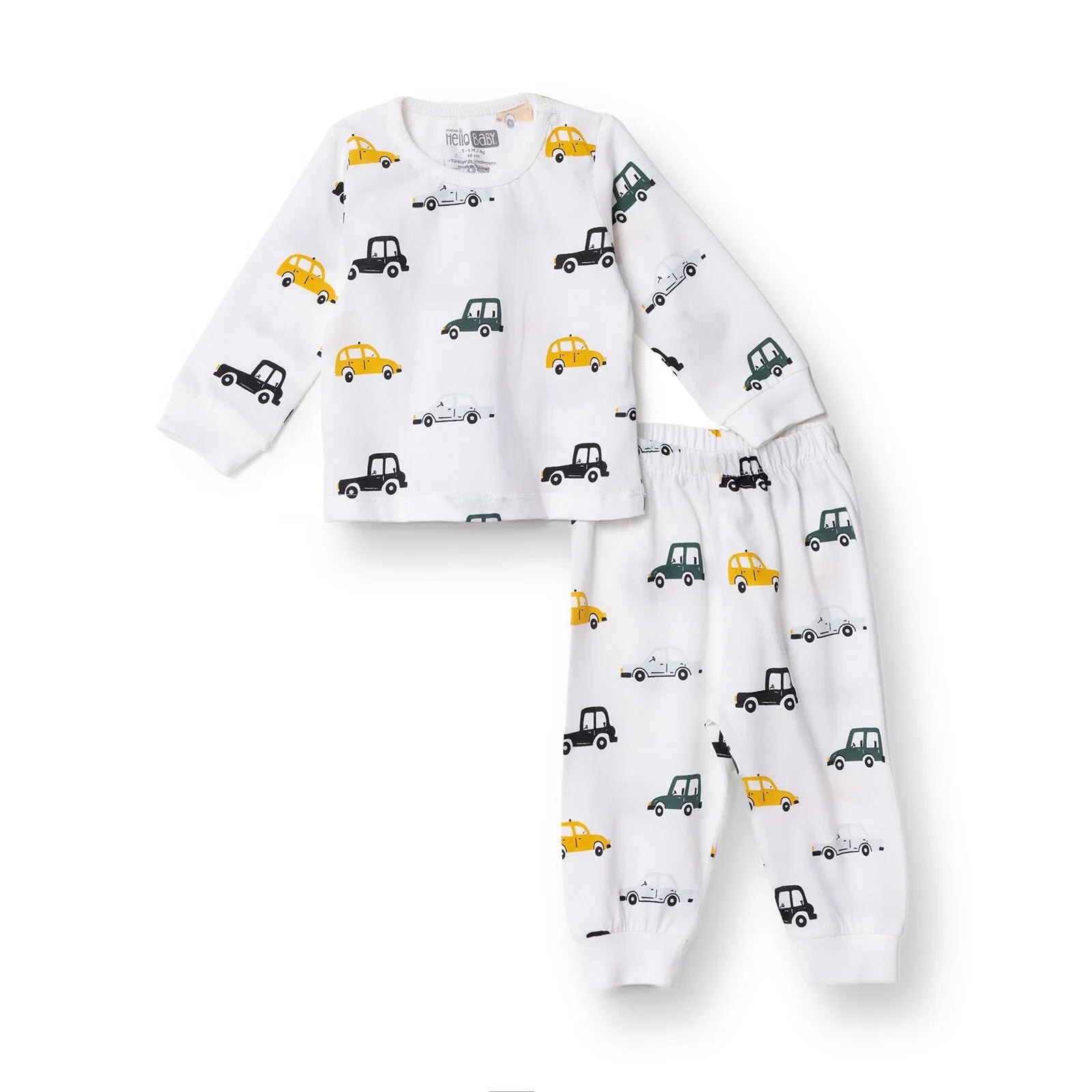 HelloBaby Long Sleeve Pyjamas Set - Ecru