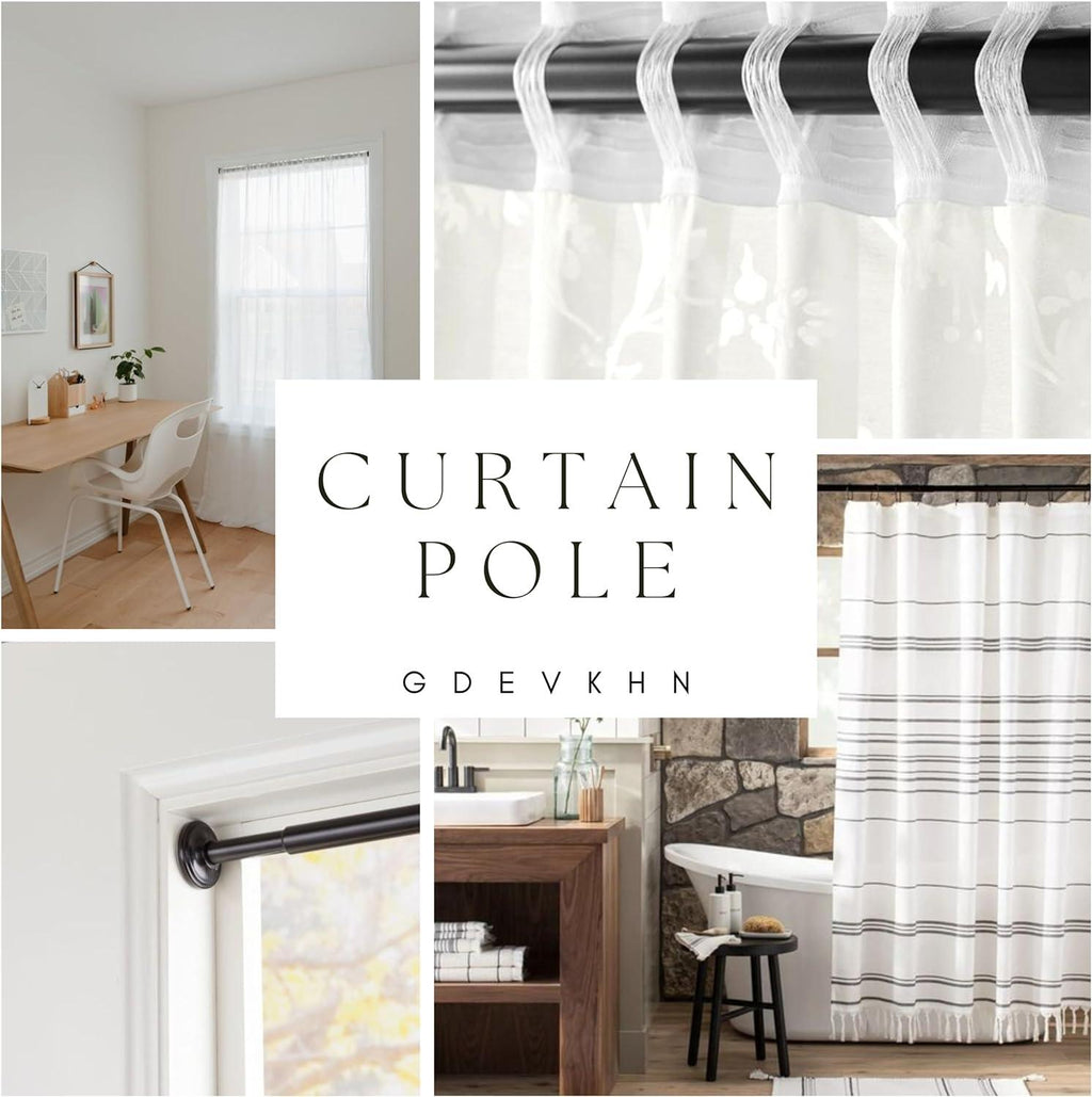 Massive Discounts Stainless Steel Tension Shower Curtain Rod | 90–140cm