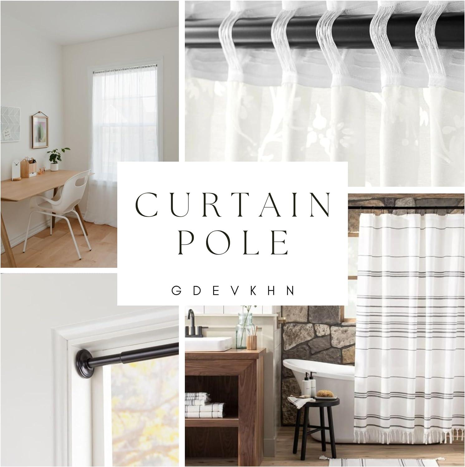Massive Discounts Stainless Steel Tension Shower Curtain Rod | 90–140cm